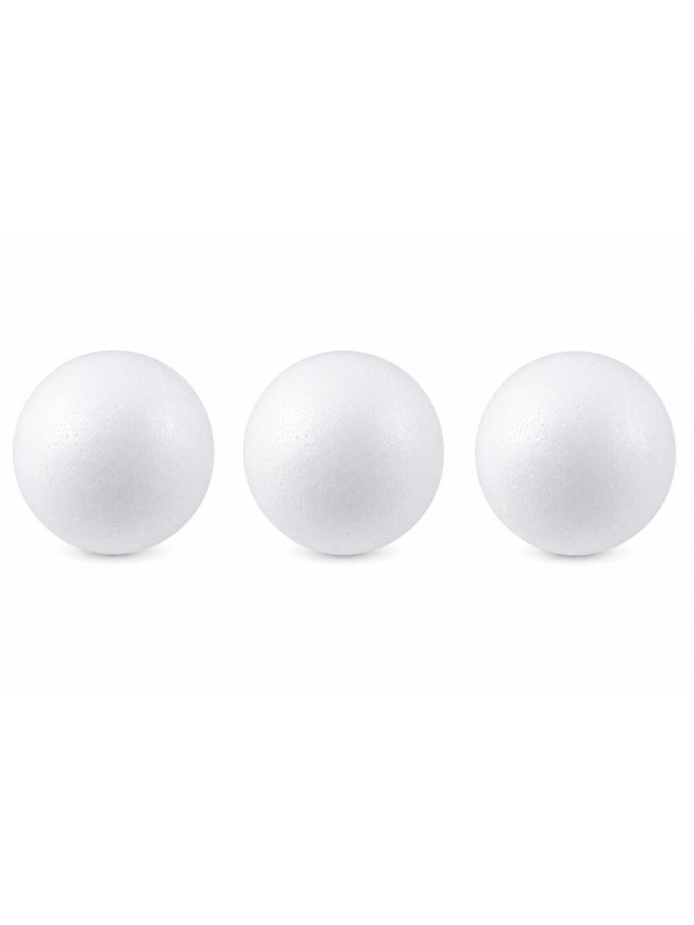 Set 3 White Foam Balls 4 Inch Styrofoam Craft Balls